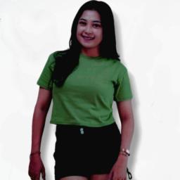 BR23887 - KAOS CROP TEE POLOS KAKTUS GREEN - Size M