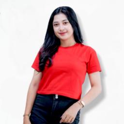 BR23899 - KAOS CROP TEE POLOS MERAH SIZE XL