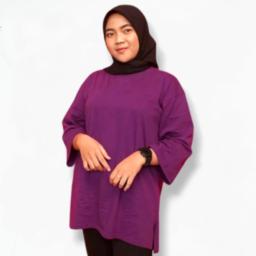 BR23908 - KAOS POLOS MAGENTA 7/8 TSHIRT TUMBLR TEE - XL