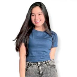 BR23921-2 - KAOS CROP TEE POLOS STELL BLUE - Size L