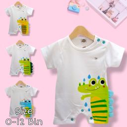 BR23924 - JUMPER BAYI DINO PDM - Hijau stabilo