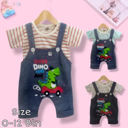 BR23925-2 - JUMPSUIT ANAK SUPER DINO PDM - Biru