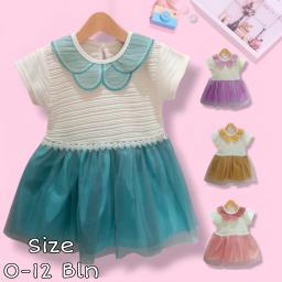 BR23927 - DRESS BAYI BUNGA PDM - Lilac