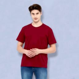 BR23937-2 - KAOS POLOS MAROON LAKI-LAKI - M