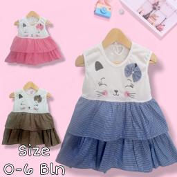 BR23945 - DRESS BAYI CAT POLKADOT PITA PDM - Pink