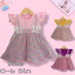 BR23947-2 - DRESS BAYI KUPU 2 PDM - Kuning