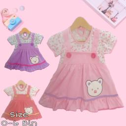 BR23951-3 - DRESS BAYI BEAR PDM - Pink