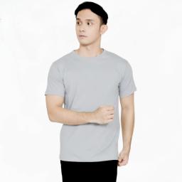 BR23988 - KAOS POLOS ABU LAKI-LAKI - L