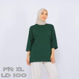 BR23989 - KAOS POLOS HIJAU BOTOL LENGAN 7/8 TSHIRT TUMBLR TEE SIZE XL