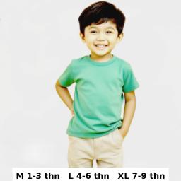 BR24011 - KAOS ANAK POLOS TOSCA MUDA - Size M