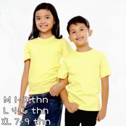 BR24012-2 - KAOS ANAK POLOS KUNING MUDA - Size L