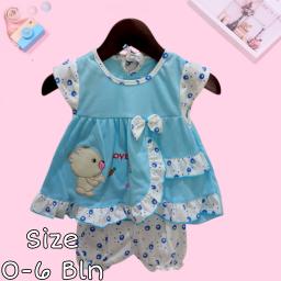 BR24019 - SET DRESS BAYI LOVE BIRU PDM