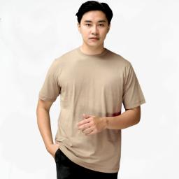 BR24026-1 - KAOS POLOS CREAM LAKI-LAKI - S