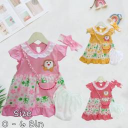 BR24061 - SETELAN DRESS OWL SAKU - Pink